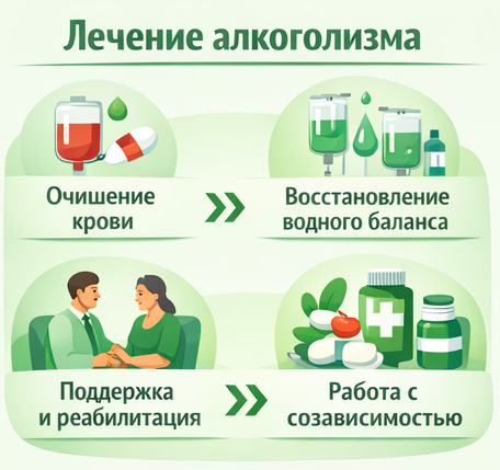 лечение алкоголизма в Нелидово этапы